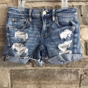 AE next level stretch jean shorts
